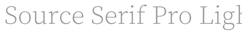 Source Serif Pro Light